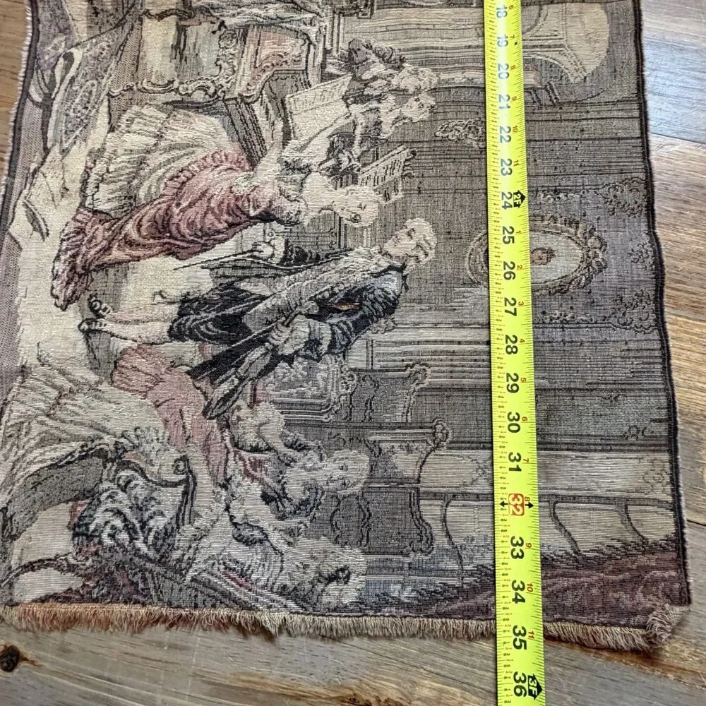 vtg woven tapestry wall hanging